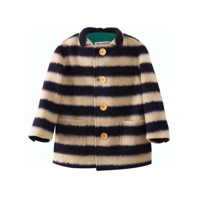 Sheep Skin Jacket, Big Stripes Sheep Skin Jacket, Big Stripes