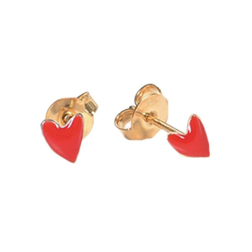 Grant Earrings, Red Heart Grant Earrings, Red Heart